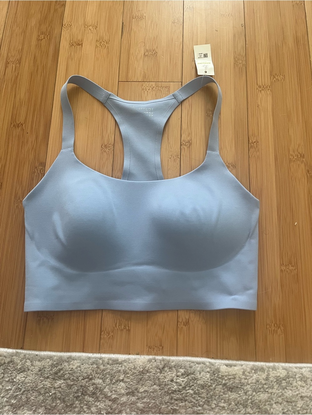 Aerie Offline Light Blue Padded Racerback Bralette - size Small NWOT